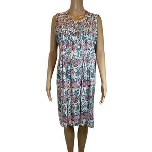 Roberta Roller Rabbit Sleeveless Floral Midi Dress in Blue, White, Coral
